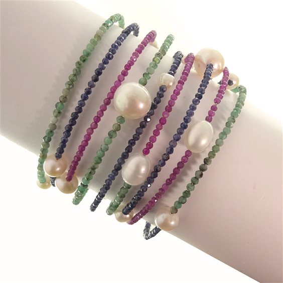 Pulsera Rajola in Piedras semipreciosas Zaffiro 54-497-618L - 54-497-618L